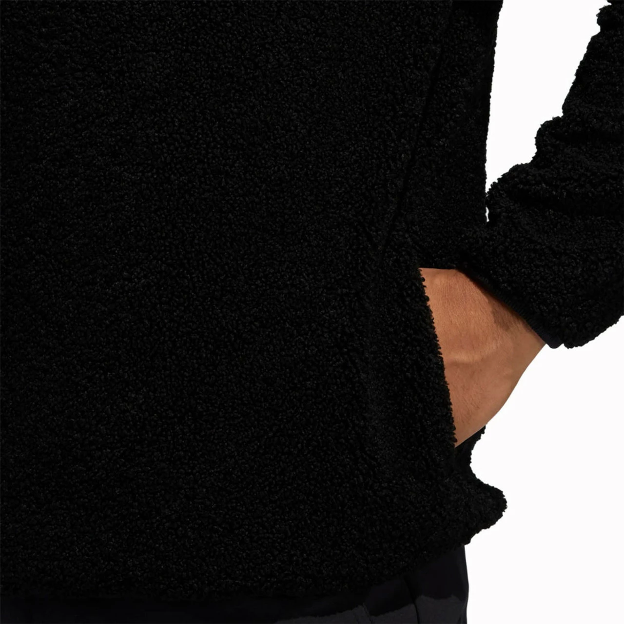 ADIDAS AdiCross Sherpa Plaid 1/4 Zip Sweater - Image 4