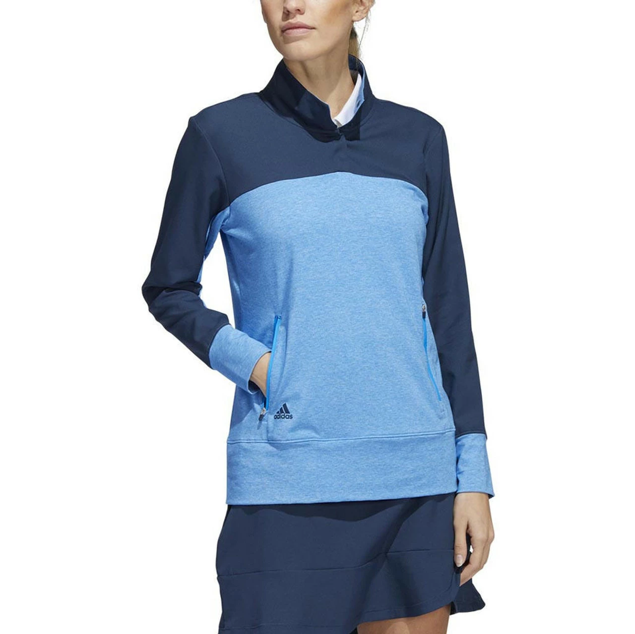 ADIDAS Women's Colorblock Quarter Snap Jacket - Image 3