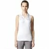 ADIDAS Women's Printed Sport Mesh Sleeveless Polo