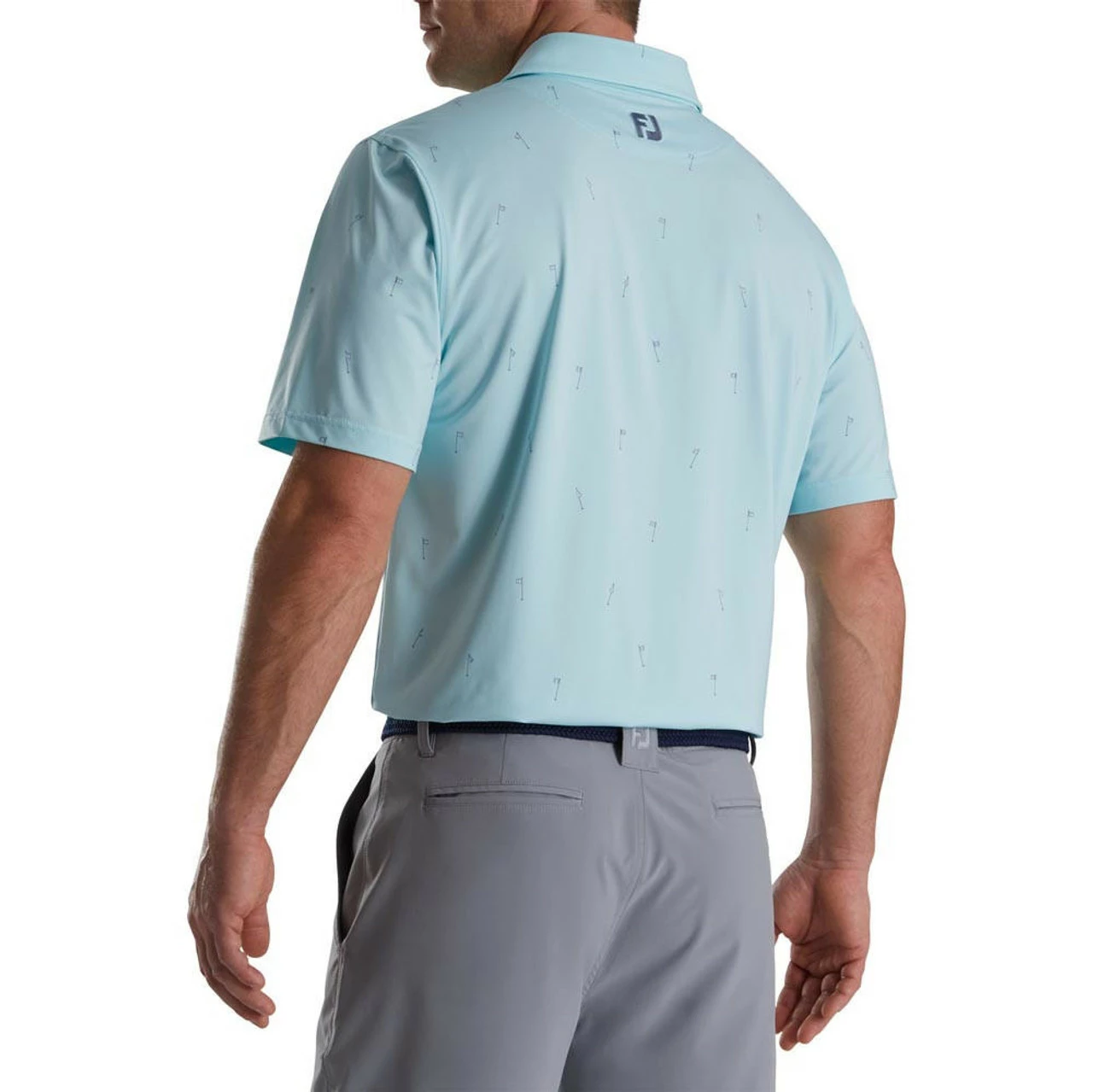 FootJoy 18 Holes Print Lisle Self Collar Polo - Image 2