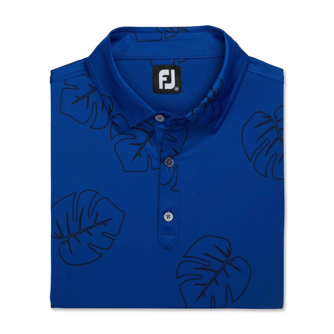 FootJoy Jungle Leaf Print Lisle Self Collar Polo - Image 4