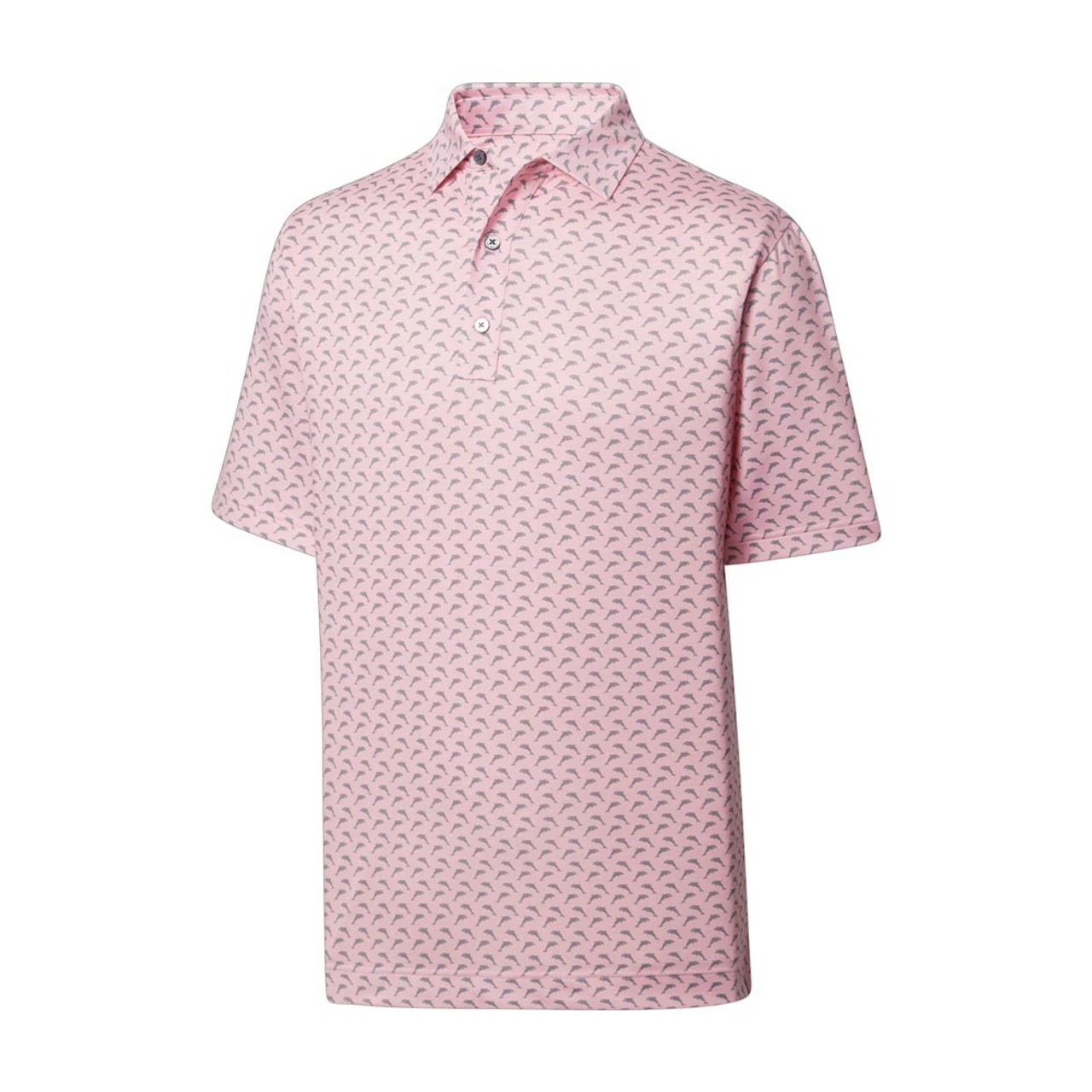 FootJoy Lisle Leaping Dolphins Print Self Collar Polo - Image 4