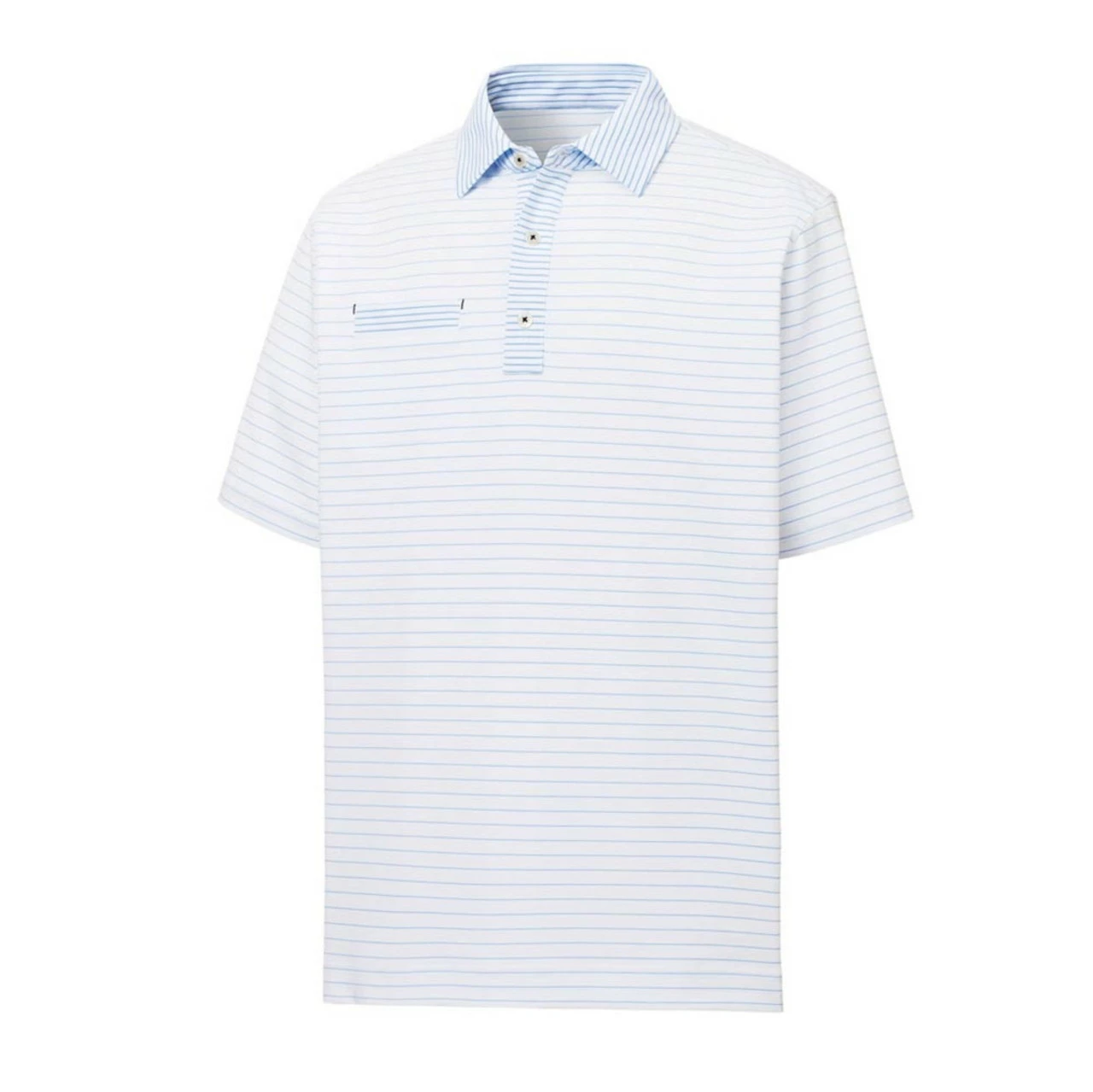 FootJoy Lisle Mixed Pinstripe Self Collar Polo - Image 2