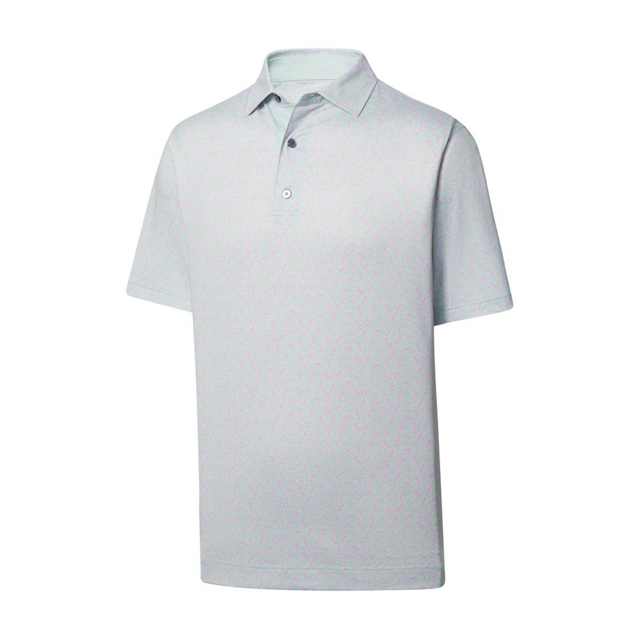 FootJoy Lisle Shadow Palm Print Self Collar Polo - Image 3