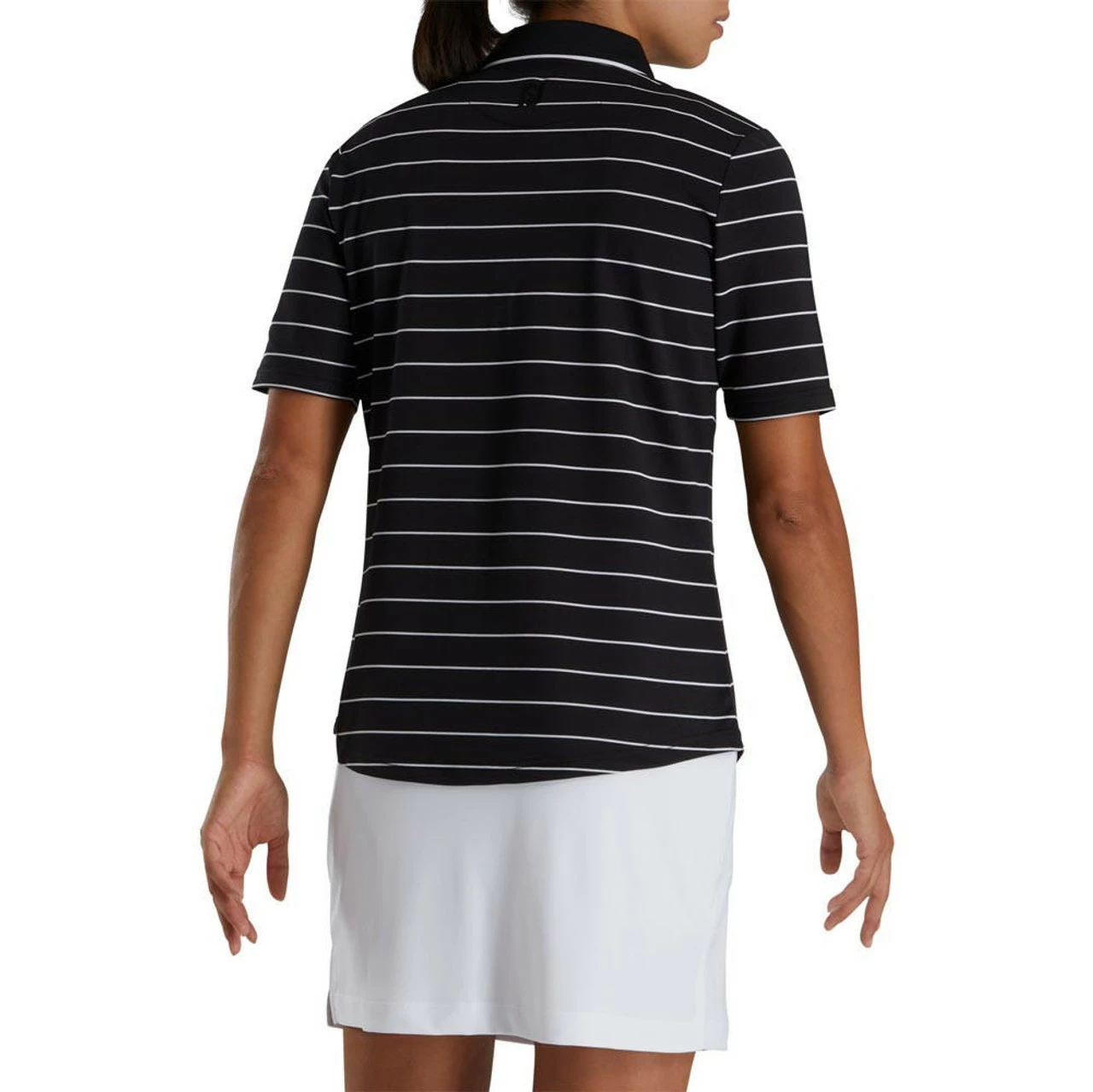 FootJoy Women's Pique Pinstripe Half Sleeve Polo - Image 6