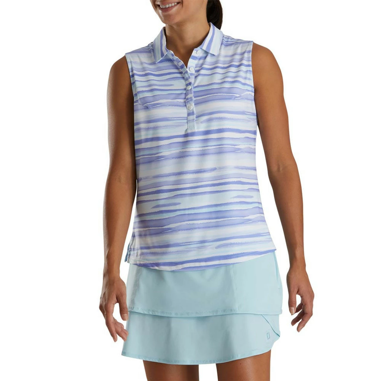 FootJoy Women's Watercolor Sleeveless Polo - Image 5