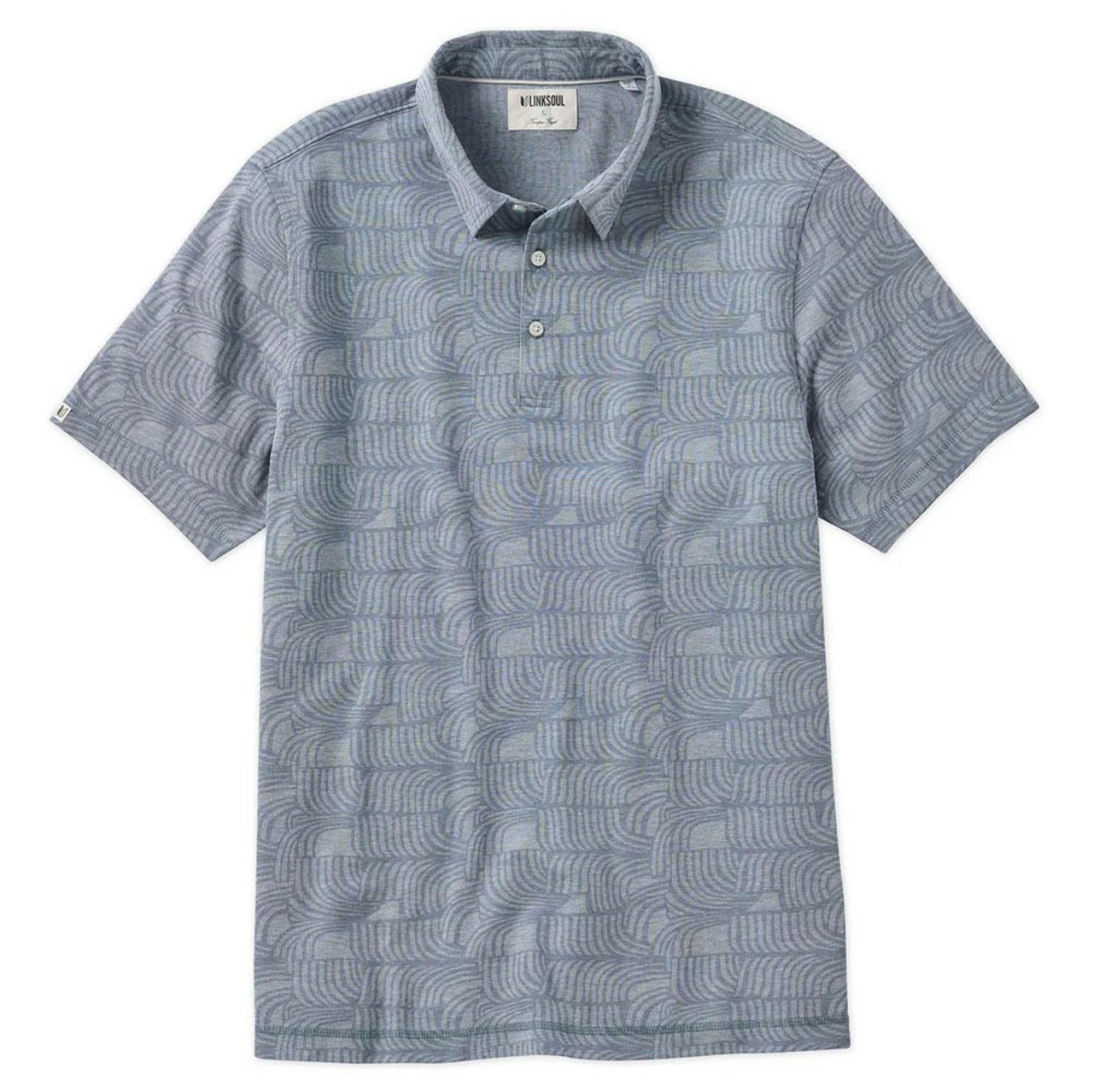 Linksoul Wave Print Oxford Polo - Image 2