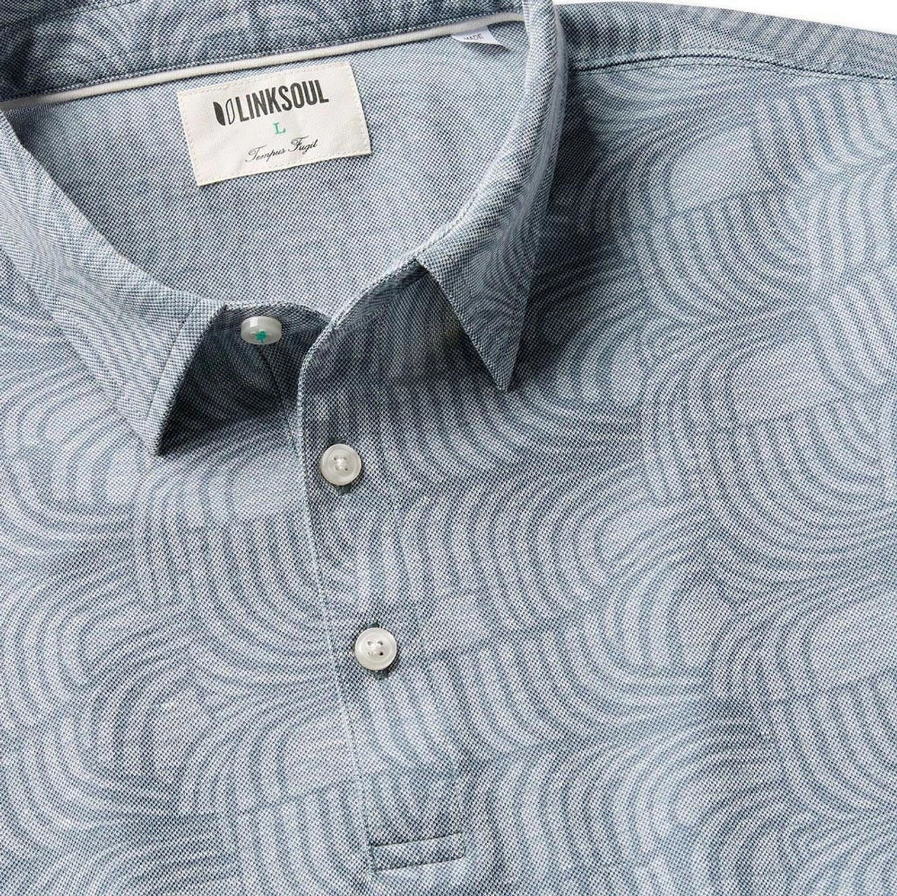 Linksoul Wave Print Oxford Polo - Image 4